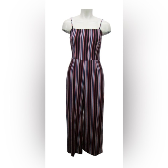 Ambiance Women’s Sleeveless Striped Romper - Picture 1 of 5